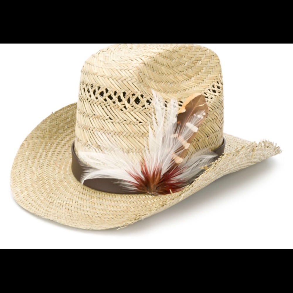 Saint Laurent straw cowboy hat